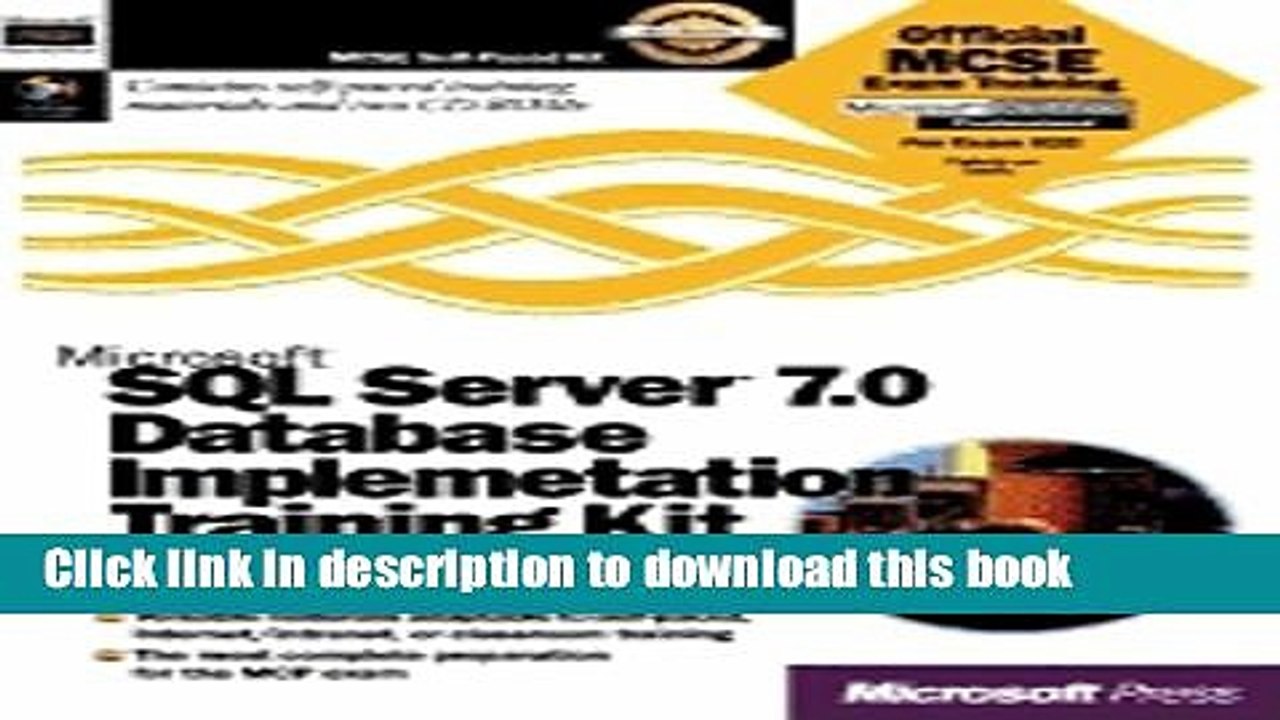 [Read PDF] Microsoft SQL Server 7.0 Database Implementation Training Kit Download Free