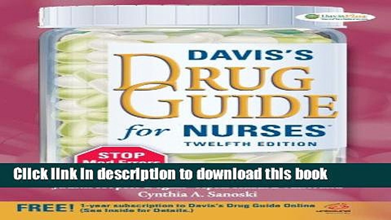 [Read PDF] Davis s Drug Guide for Nurses Ebook Free