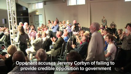 UK Labour leader clashes with rival in leadership debate