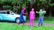 Frozen Elsa & Spiderman vs Hans! w- Pink Spidergirl, Joker, Maleficent, Anna, Hulk, Catwoman & Ariel