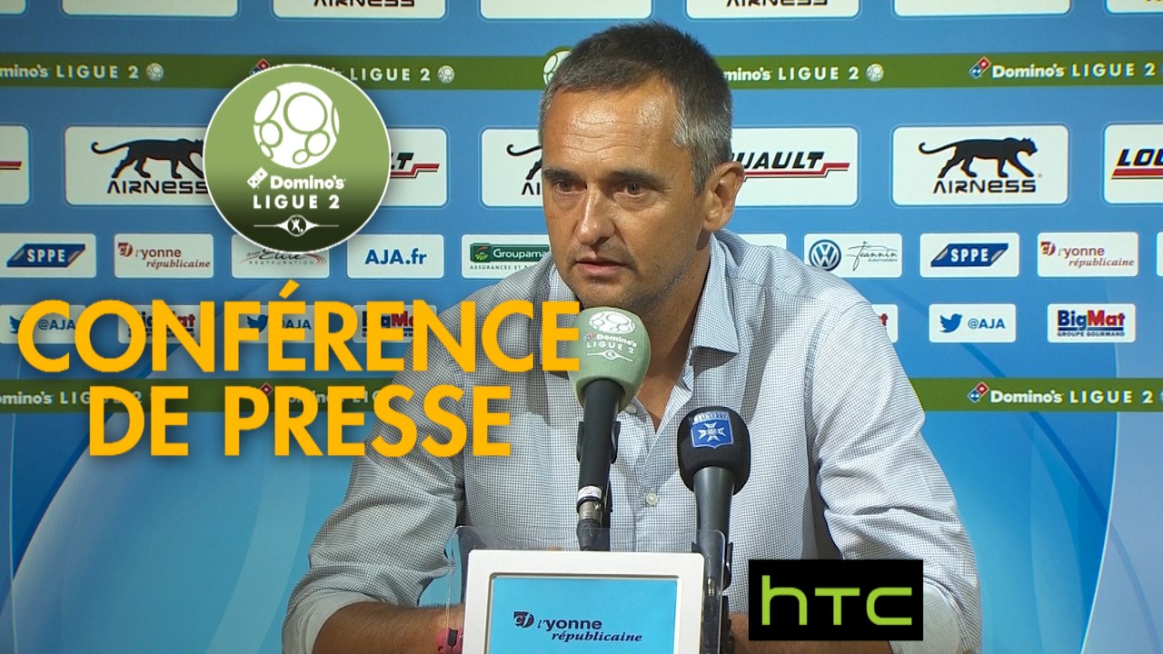 Conférence de presse AJ Auxerre - Gazélec FC Ajaccio (1-2) : Viorel MOLDOVAN (AJA) - Jean-Luc VANNUCHI (GFCA) - 2016/2017