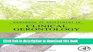 Ebook Handbook of Assessment in Clinical Gerontology Full Online