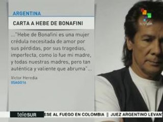 Argentina: cantautor Víctor Heredia expresa apoyo a Hebe de Bonafini