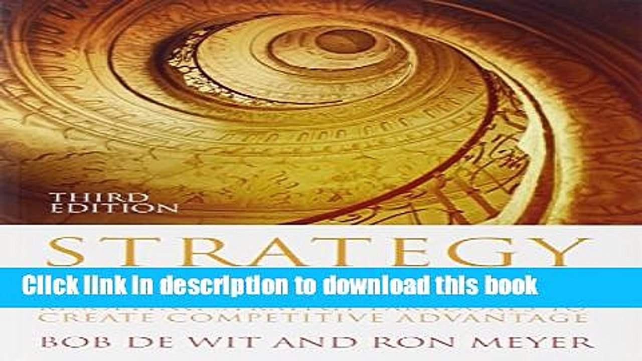 [Read PDF] Strategy Synthesis: Resolving Strategy Paradoxes to Create Competitive Advantage Ebook