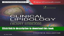 Ebook Clinical Lipidology: A Companion to Braunwald s Heart Disease Full Online