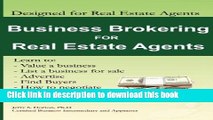 [Read PDF] Business Brokering for Real Estate Agents: Training to Sell Businesses Ebook Online