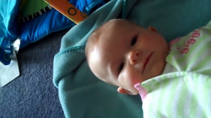 Funny baby only wants mom to sing itsy bitsy spider