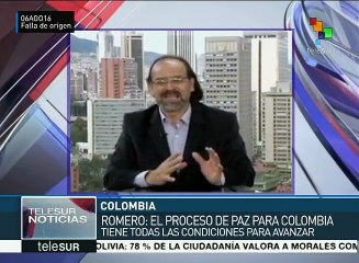 Romero: Proceso de paz en Colombia cuenta con apoyo nacional y global