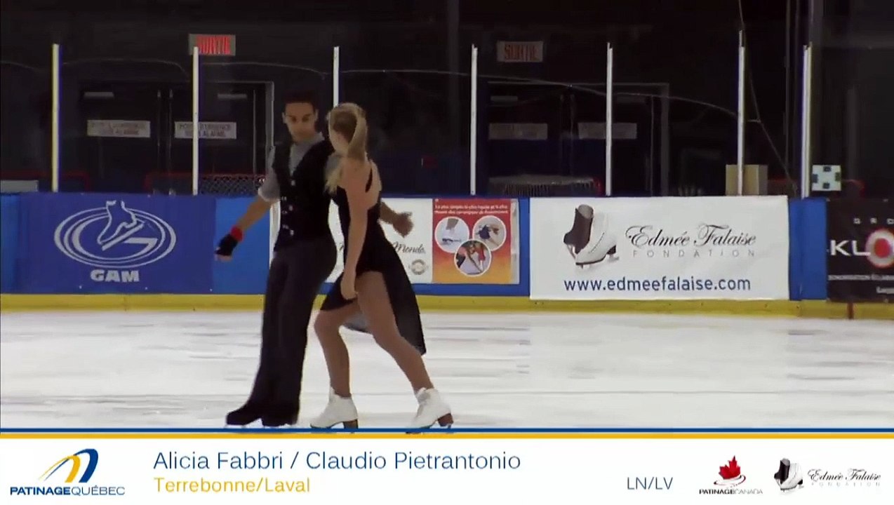 Alicia Fabbri / Claudio Pietrantonio 2016 Championnats québécois d'été - SD