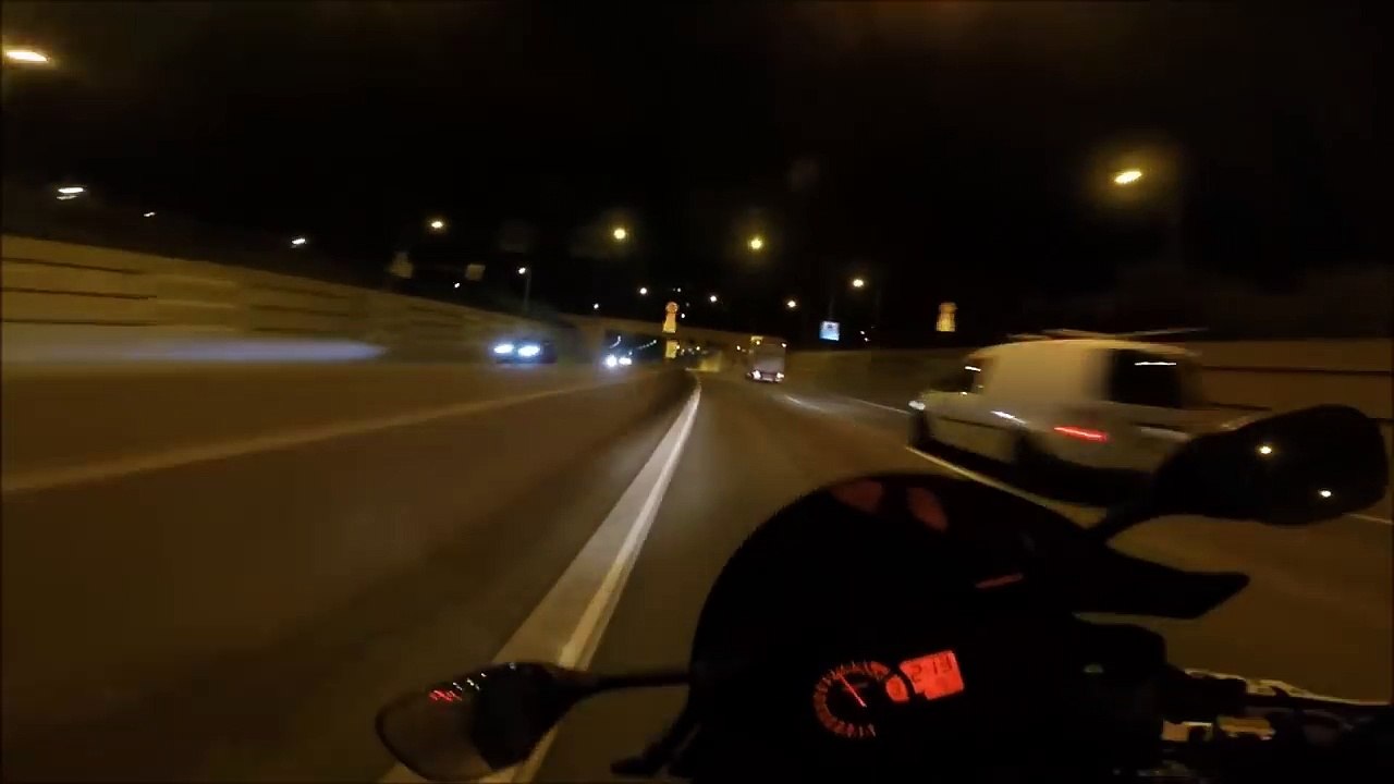 Ghostrider gopro a 250 km/h sur l'autoroute