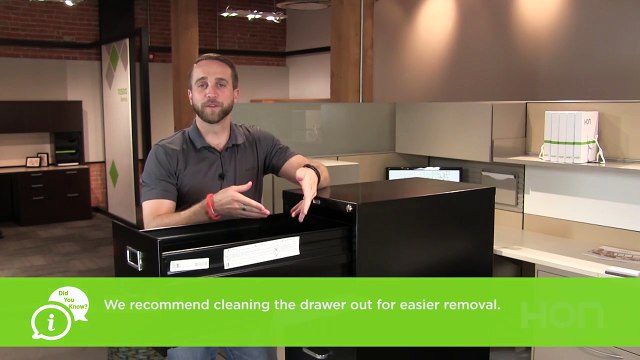 Replacing a HON Filing Cabinet Drawer with Cradle Suspension