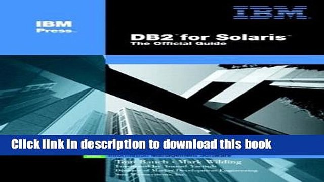[Read PDF] DB2 for Solaris: The Official Guide (IBM Press Series Information Management) Ebook Free