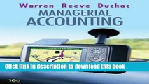 Managerial Accounting (Available Titles CengageNOW) For Free