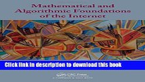 Books Mathematical and Algorithmic Foundations of the Internet (Chapman   Hall/CRC Applied