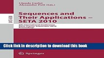 Ebook Sequences and Their Applications - SETA 2010: 6th International Conference, Paris, France,