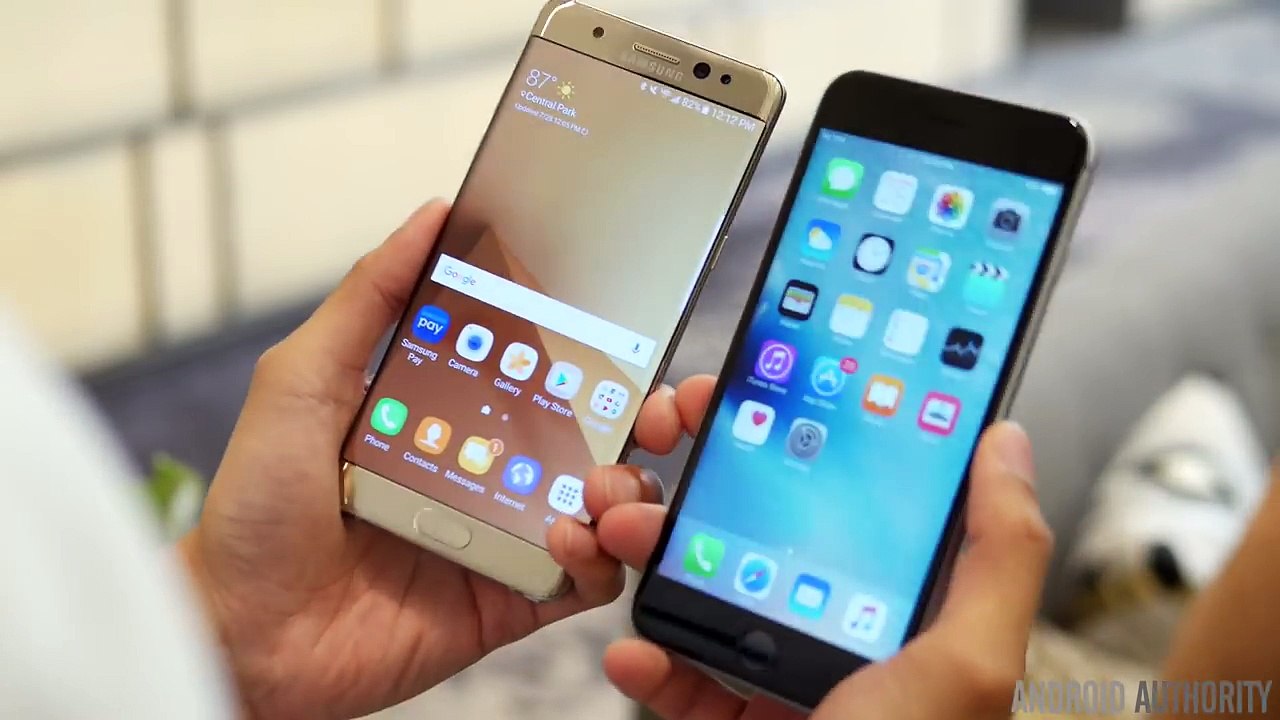 Samsung Galaxy Note 7 vs Apple iPhone 6s Plus first look