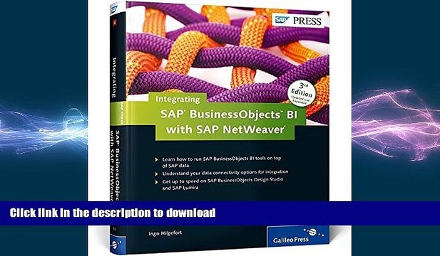 PDF ONLINE Integrating SAP BusinessObjects BI with SAP NetWeaver READ NOW PDF ONLINE