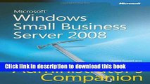 Ebook Windows Small Business Server 2008 Administrators Companion Full Online