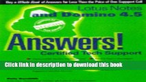 [Popular] E_Books Lotus Notes and Domino 4.5 Answers!: Certified Tech Support Free Online