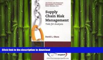 FAVORIT BOOK Supply Chain Risk Management: Tools for Analysis (The Supply and Operations