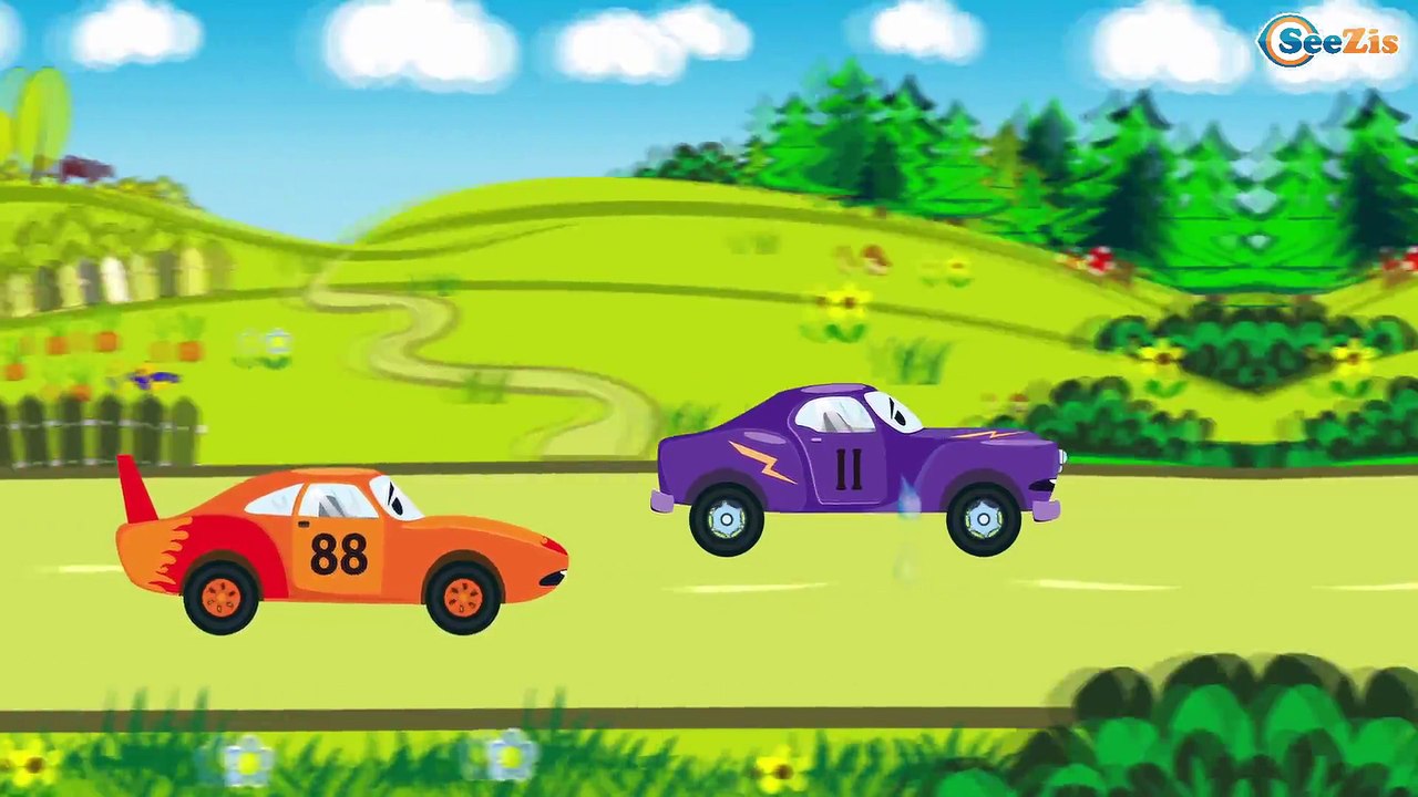 Maszyny Budowlane | Koparka | Ciężarówka | Żuraw i Wyścigówka | Auta - Bajki dla dzieci po polsku