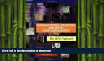 READ PDF Manufacturing Operations and Supply Chain Management: The LEAN Approach READ PDF BOOKS