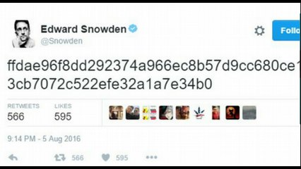 Dead Man's Switch Edward Snowden Tweets Cryptic Code, Torrent Sites Taken Down.