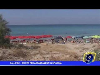Gallipoli |  Divieto di accampamenti in spiaggia