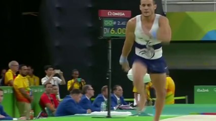 French gymnast broke his  leg during the vault  Top 10
