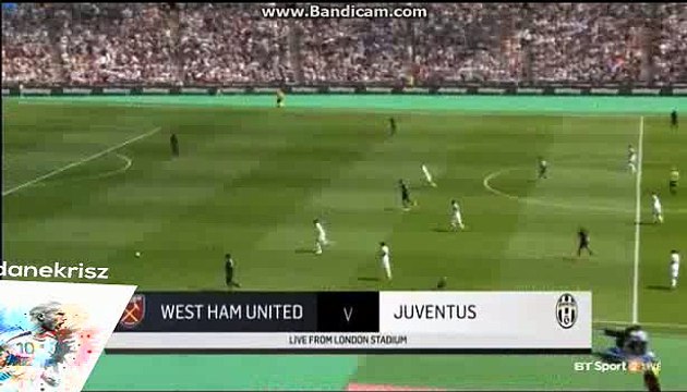 Juventus 1st Big Chance - West Ham United vs Juventus - Friendly Match - 07/08/2016