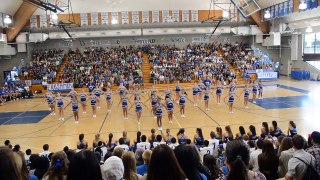 14-15 RBHS Cheer back to school assembly performance