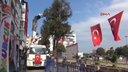 Samsun'da Demokrasi Mitingi Hazırlıkları Tamamlandı