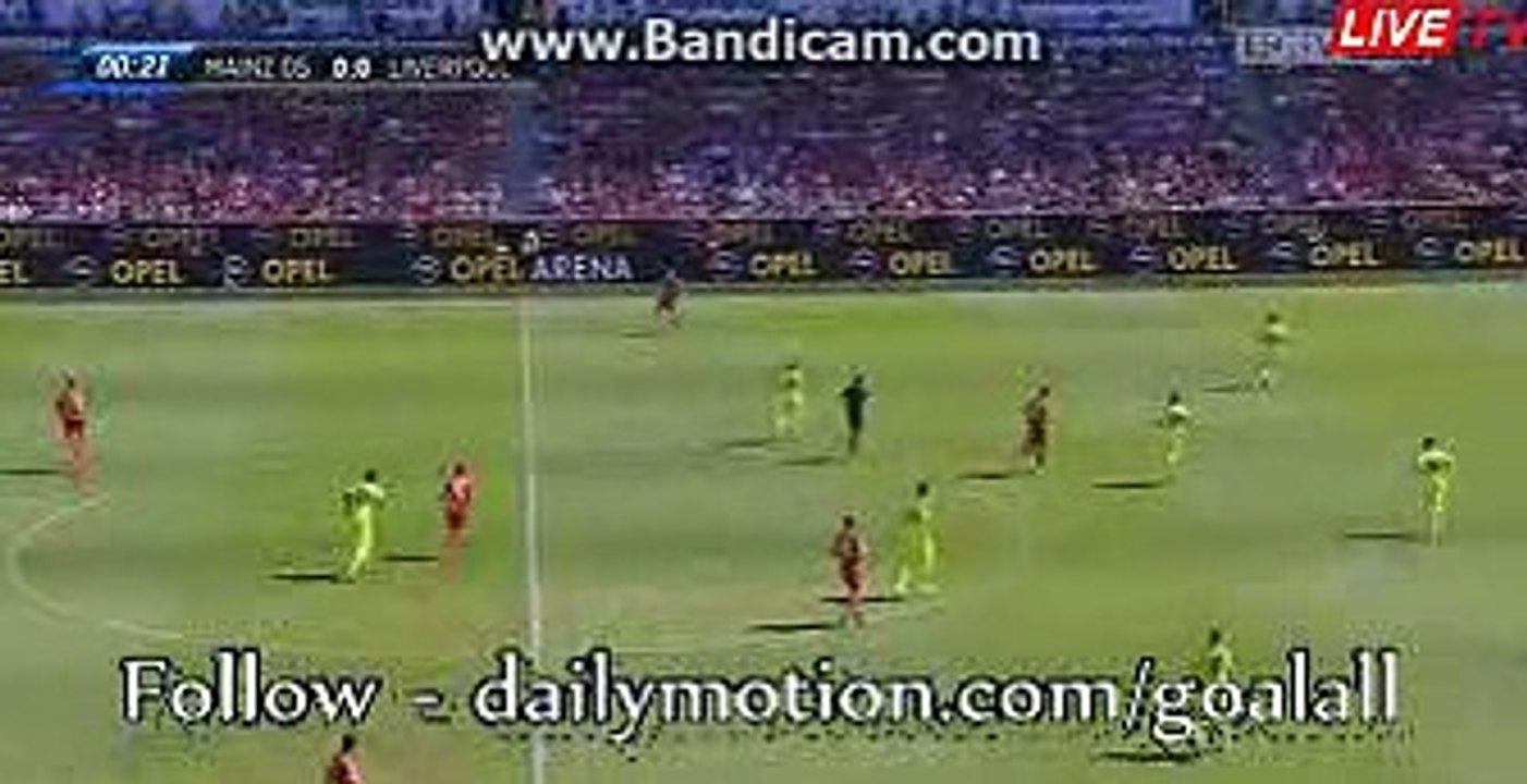 Adam Lallana Incredible MISS - Mainz 0-0 Liverpool 07.08.2016