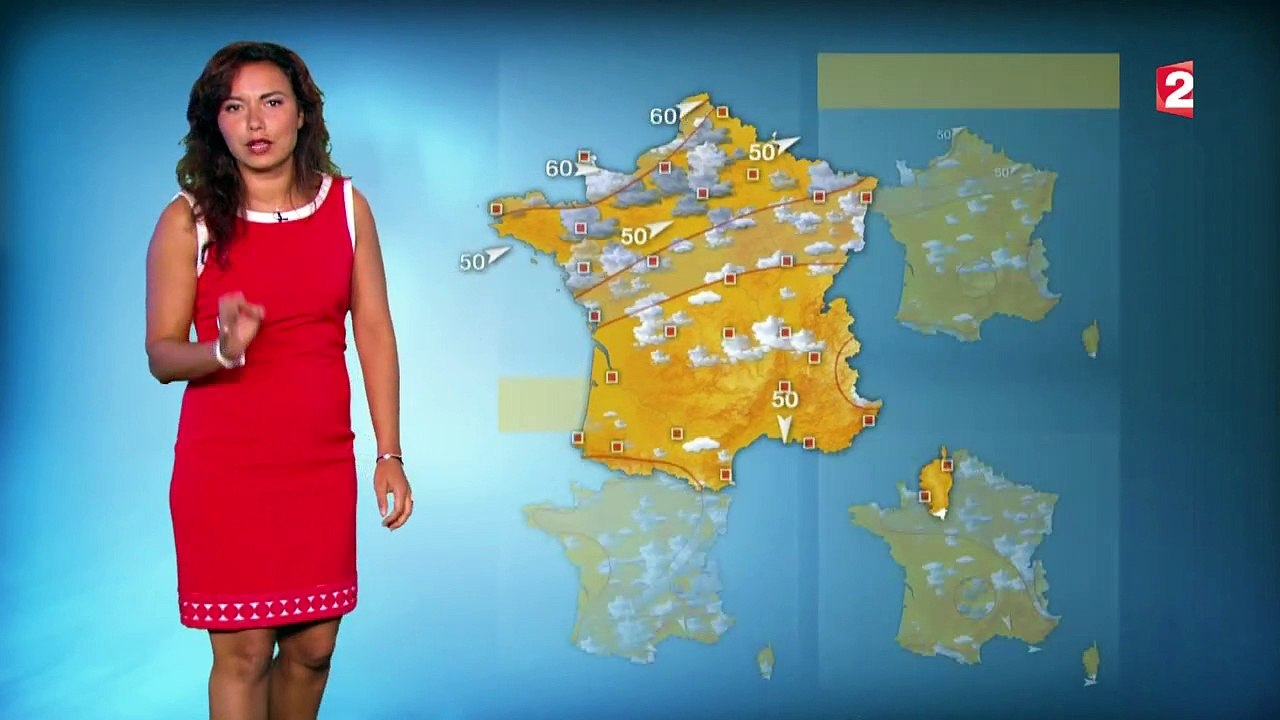 ANAIS BAYDEMIR pour LA METEO le 2016 07 27 soir sur FRANCE 2