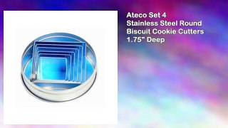 Ateco Set 4 Stainless Steel Round Biscuit Cookie