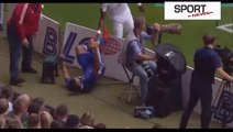 Diego Costa Takes A Comical Tumble Over The Boards vs Werder Bremen!