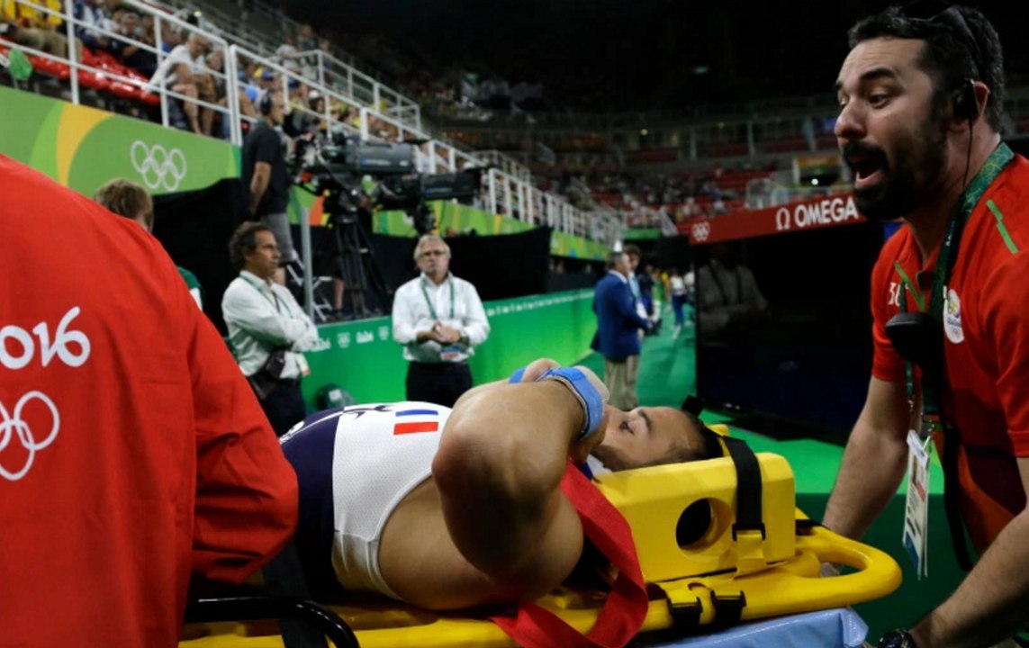 Rio 2016 Olympics French gymnast suffers horiffic leg break