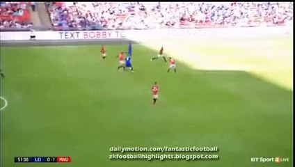 Jamie Vardy Goal - Leicester City vs Manchester United 1-1 FA Community Shield 2016