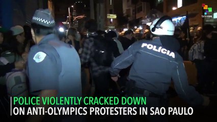 Police Attack Anti-Olympics Protesters