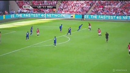 1-2 Zlatan Ibrahimovic Amazing Goal HD - Leicester City vs Manchester United - FA Community Shield - 07/08/2016