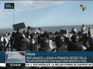 Italia: refugiados logran romper cordón policial hacia Francia