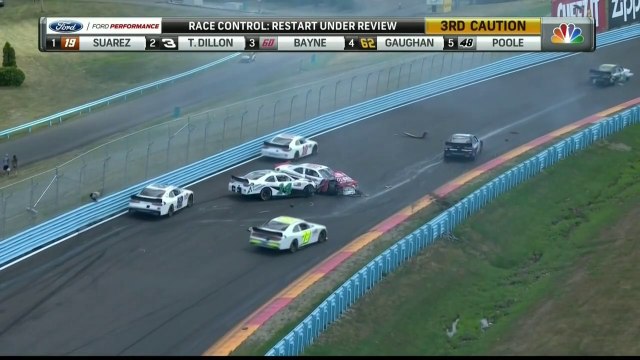 Xfinity Series 2016 Watkins Glen Restart Big One Red Flag
