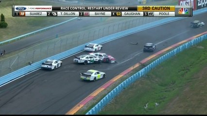 Download Video: Xfinity Series 2016 Watkins Glen Restart Big One Red Flag