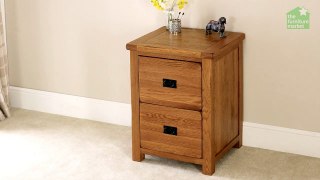 Rustic Oak Filing Cabinet