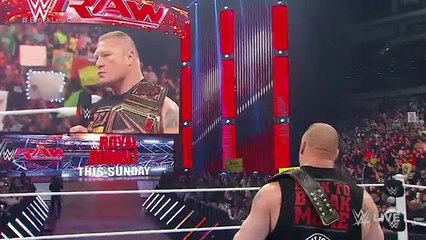 Brock Lesnar calls out Seth Rollins- Raw, January 19, 2015[by ShareTV]