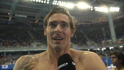 Jeux Olympiques 2016 - Natation (100m Dos) - Réaction Camille Lacourt
