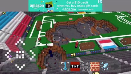 Destroying stadium in minecraft