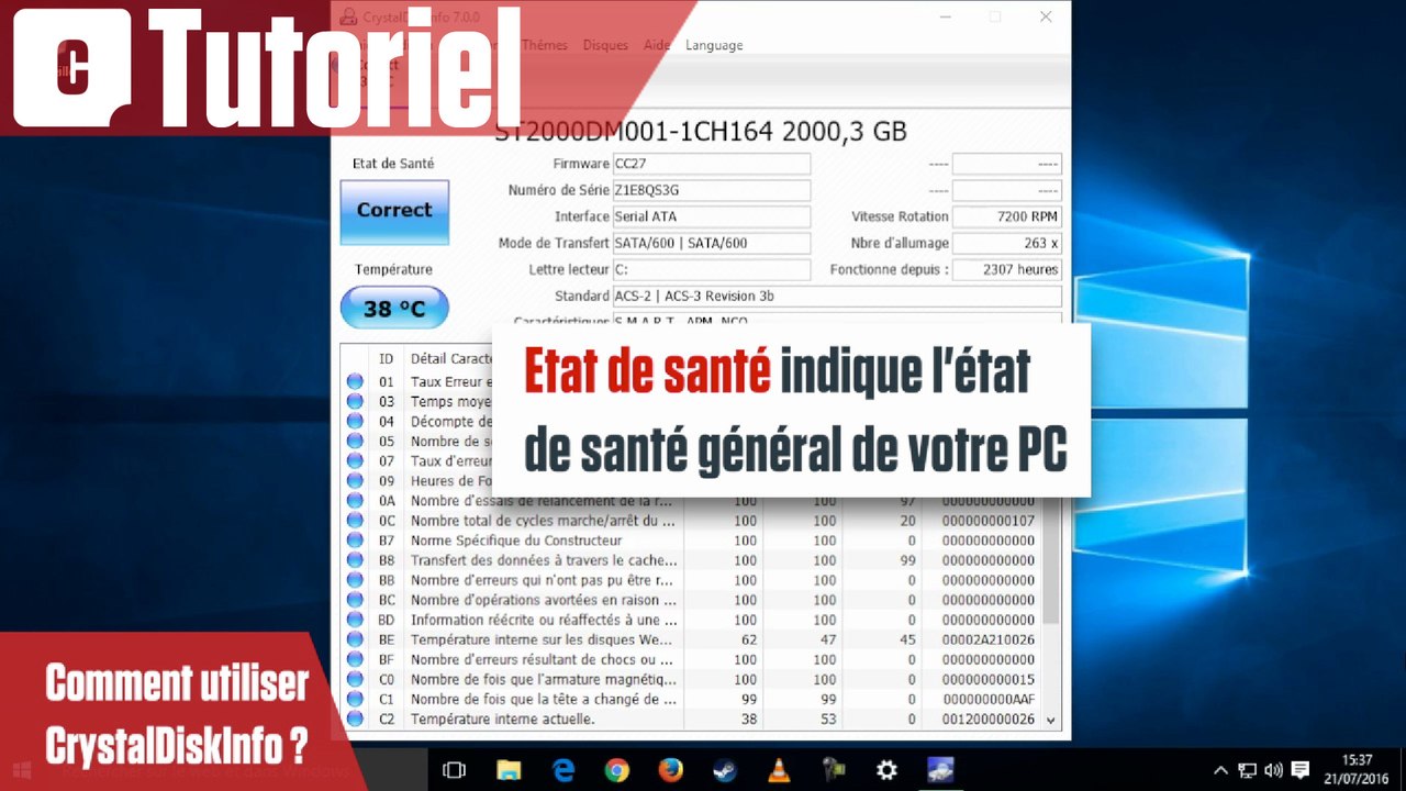 Comment utiliser CrystalDiskInfo ?