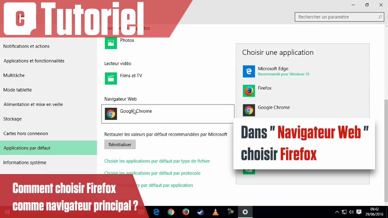 Comment choisir Firefox comme navigateur principal ?