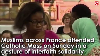 Muslims Across France Attend Mass In A Show Of Unity